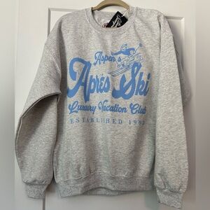 NWT THE CLANDESTINE UNDERGROUND VACATION CLUB OVERSIZED SWEATSHIRT ASPEN